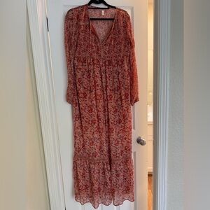 Target Red Floral Long Sleeve Dress